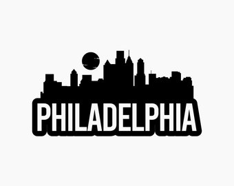 Philadelphia Bold Skyline. Svg Png Eps Dxf Cut files.