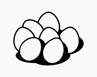 Pile of Eggs. Svg Png Eps Dxf Cut files.