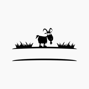Goat Monogram. Svg Png Eps Dxf Cut files.