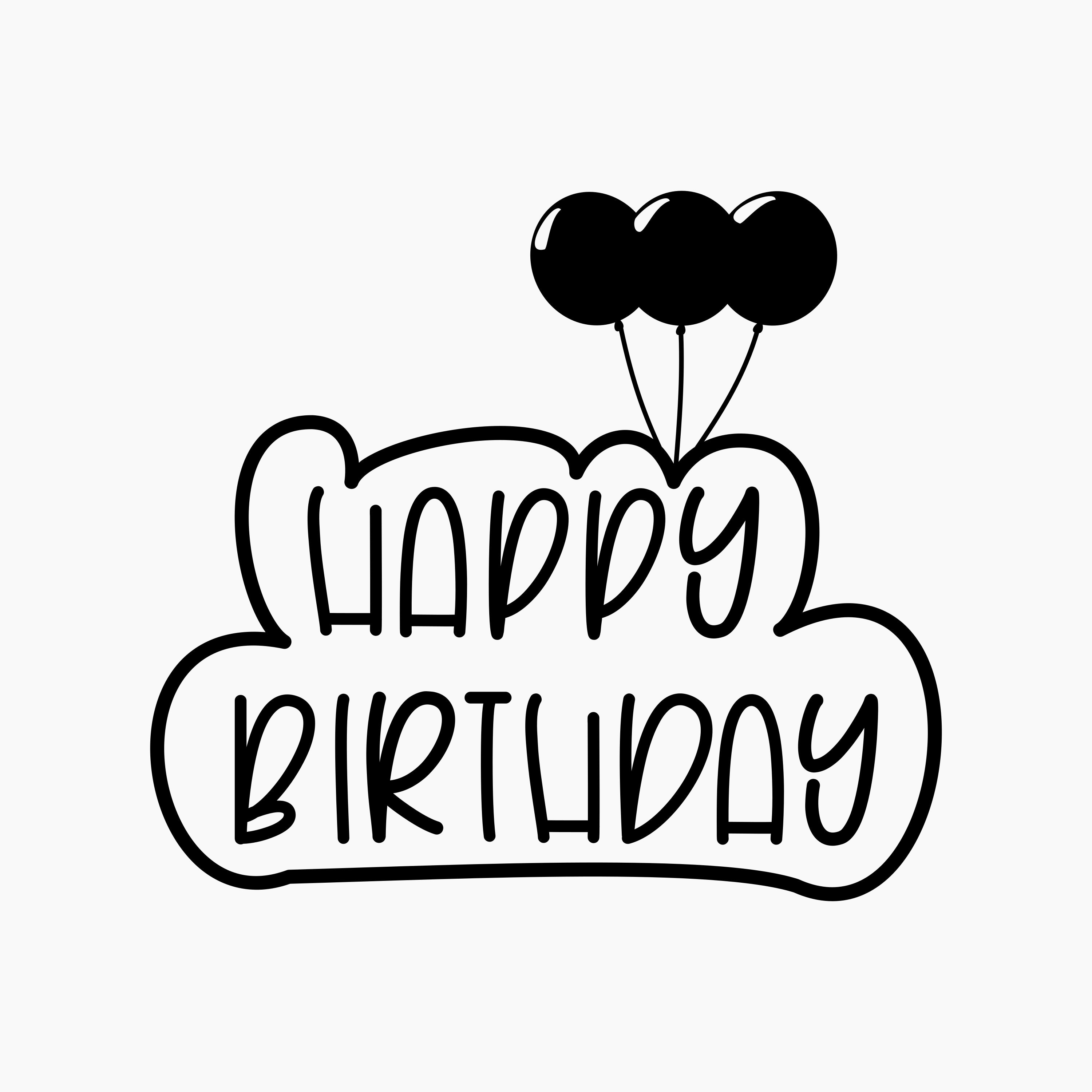 Happy Birthday With Balloons. Svg Png Eps Dxf Cut Files. - Etsy