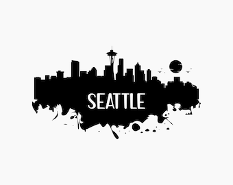 Seattles silhuett. Svg Png Eps Dxf Cut-filer.