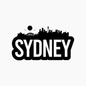 Sydney Bold Skyline. Svg Png Eps Dxf Cut files.
