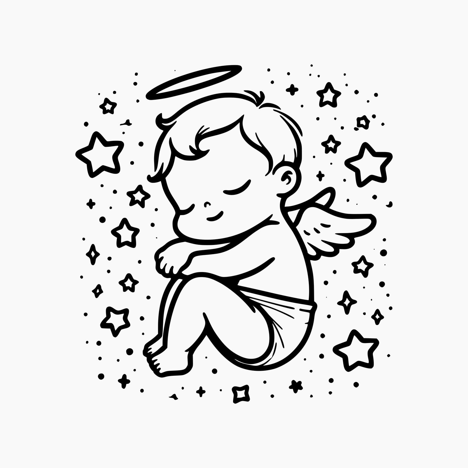 Baby Angel. 4 Svg Bundle. Svg Png Eps Dxf Cut Files. - Etsy