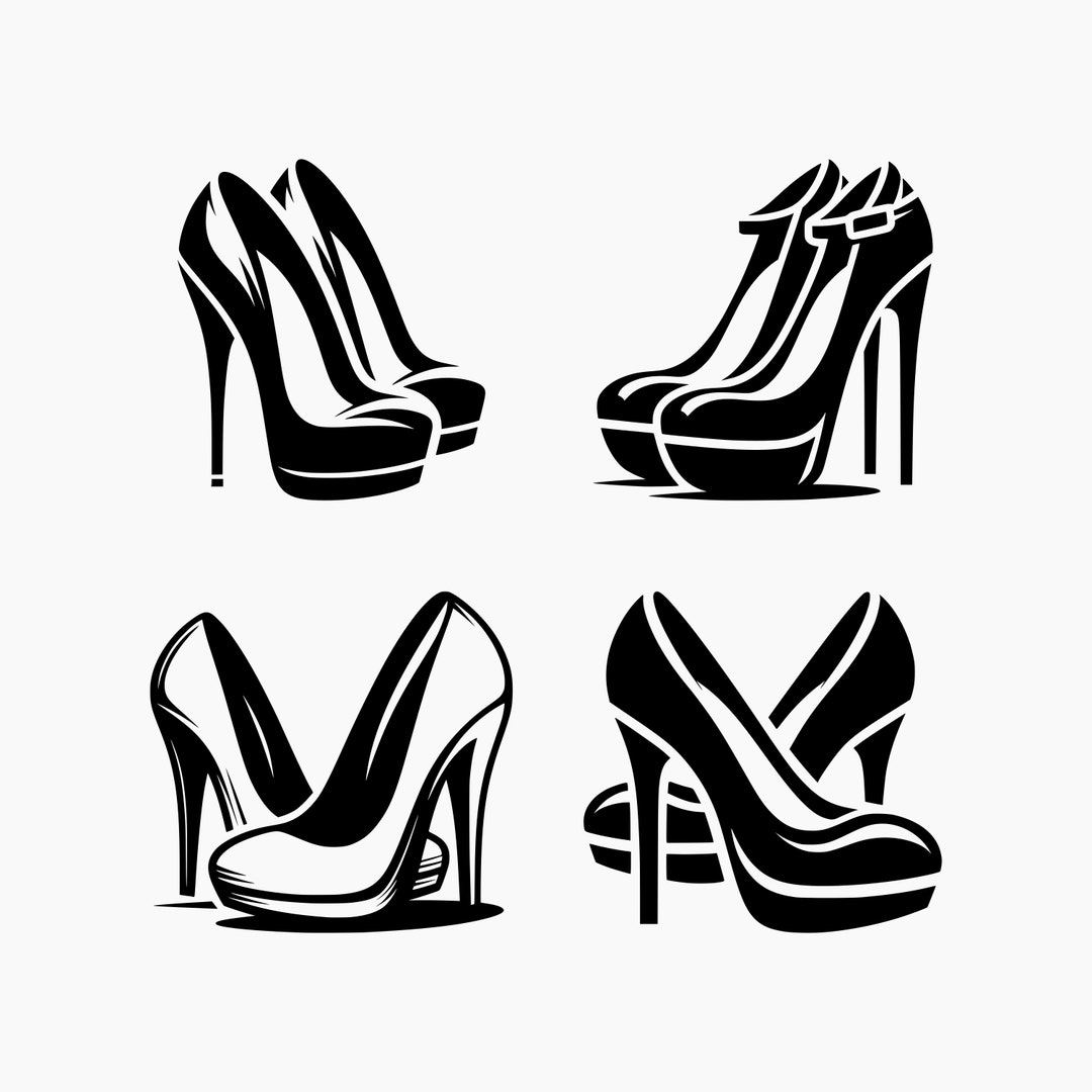 High Heel Shoes, Stiletto Heels, High-lifted Heels. 4 SVG. Svg Png Eps ...