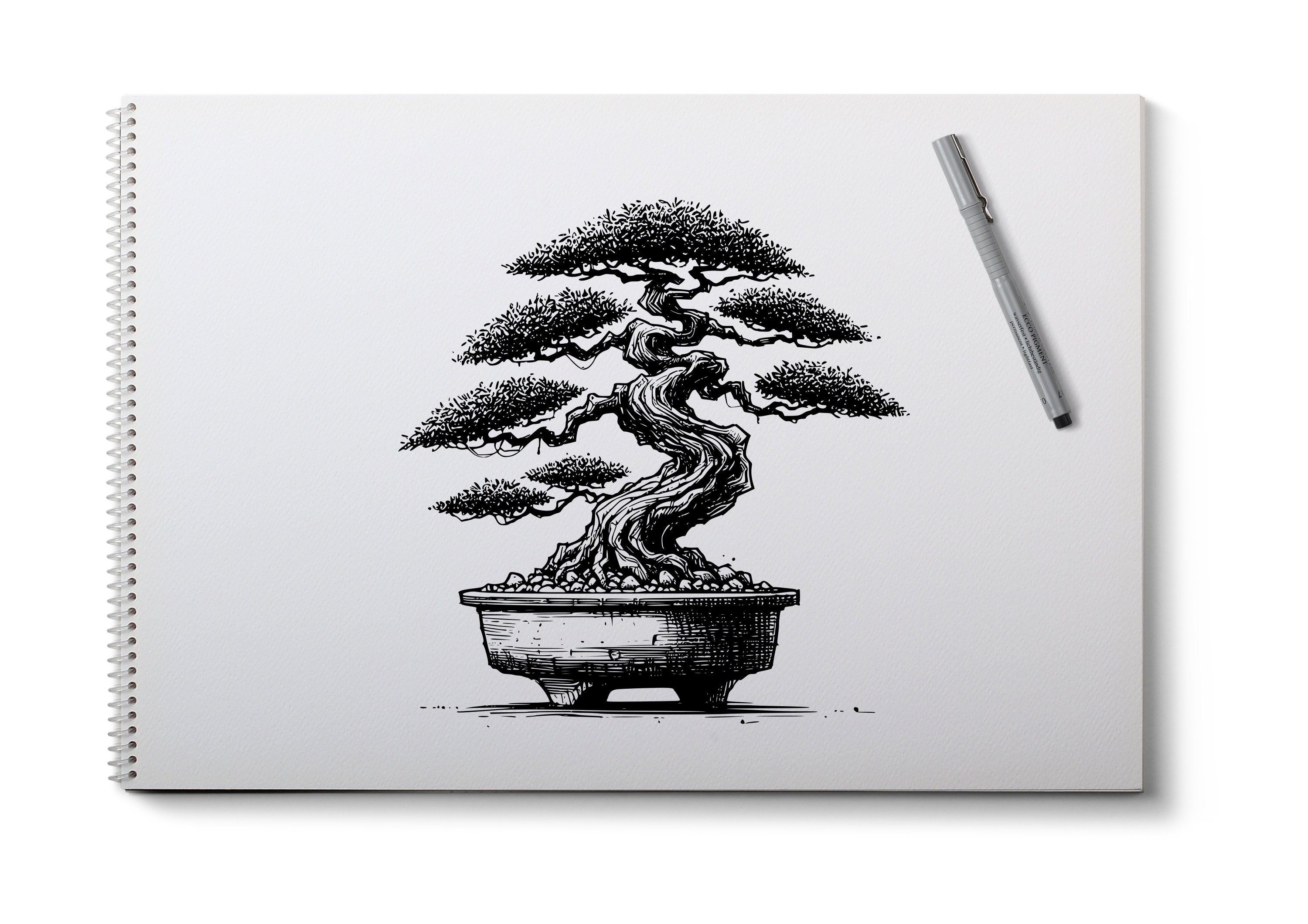 鉛筆手書き絵画盆栽の枝 il_fullxfull.6112764247_1z4y.jpg