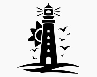 Lighthouse. Svg Png Eps Dxf Cut files.