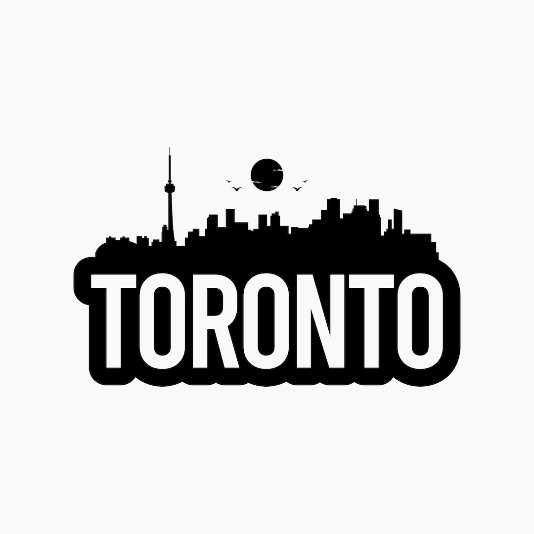 Toronto Bold Skyline. Svg Png Eps Dxf Cut Files. - Etsy