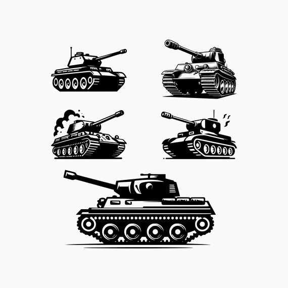 Tank. 5 Svg Bundle. Svg Png Eps Dxf Cut Files. - Etsy