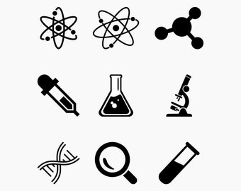 Atom Science Laboratory. Svg Png Eps Dxf Cut files.