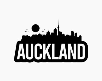 Auckland Bold Skyline. Svg Png Eps Dxf Cut files.