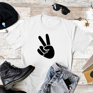 Peace Sign Hand Symbol. Svg Png Eps Dxf Cut Files. (Instant Download ...