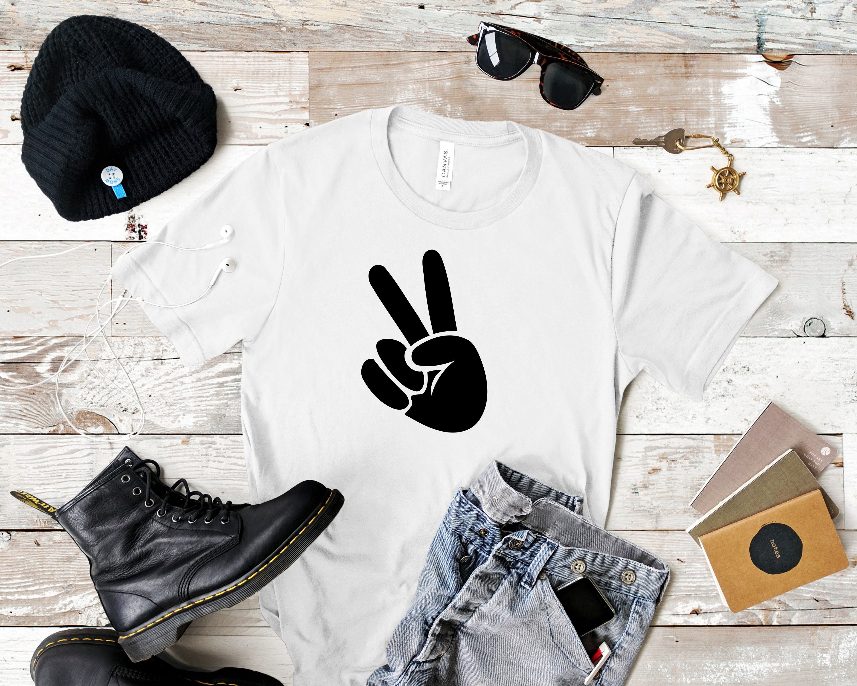 Peace Sign Hand Symbol. Svg Png Eps Dxf Cut Files. - Etsy