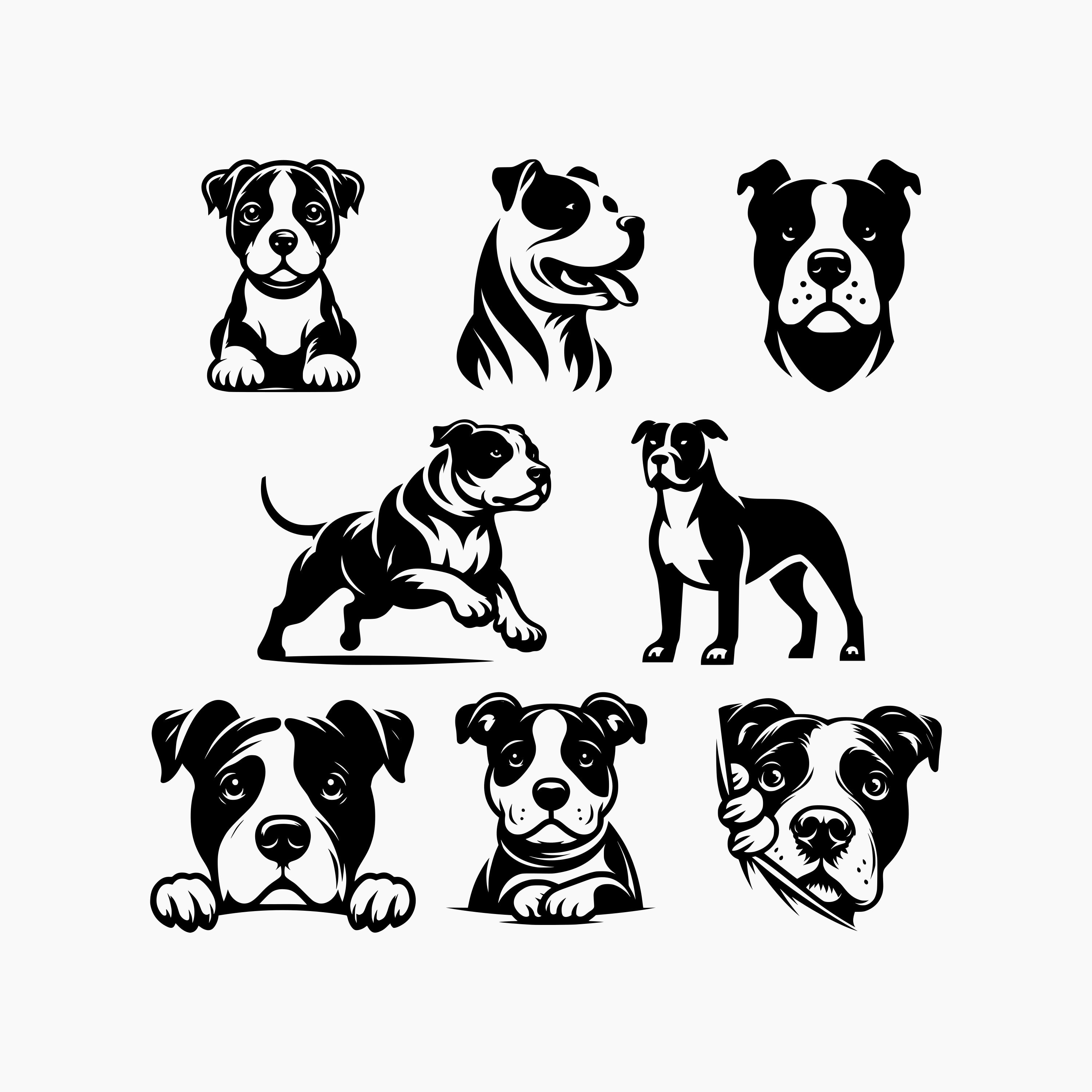 Pitbull dibujo - Etsy México, image size:3000x3000