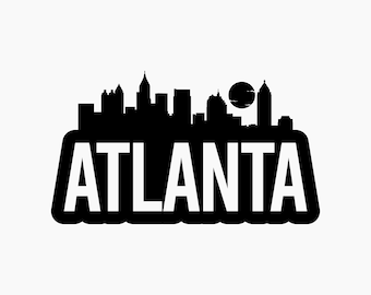 Atlanta Bold Skyline. Svg Png Eps Dxf Cut files.
