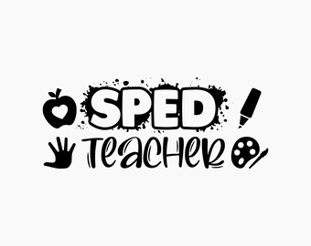 SPED-lärare. Svg Png Eps Dxf Cut-filer.