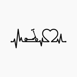 Scooter Heartbeat. Svg Png Eps Dxf Cut files.
