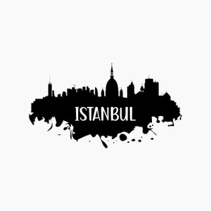 Istanbul Skyline silhouette. Svg Png Eps Dxf Cut files.