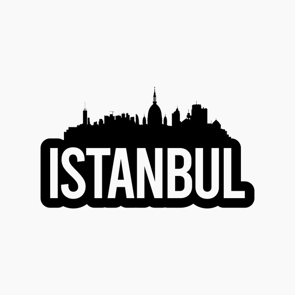 Istanbul Bold Skyline. Svg Png Eps Dxf Cut files.