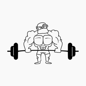 Bodybuilder. Svg Png Eps Dxf Cut files.