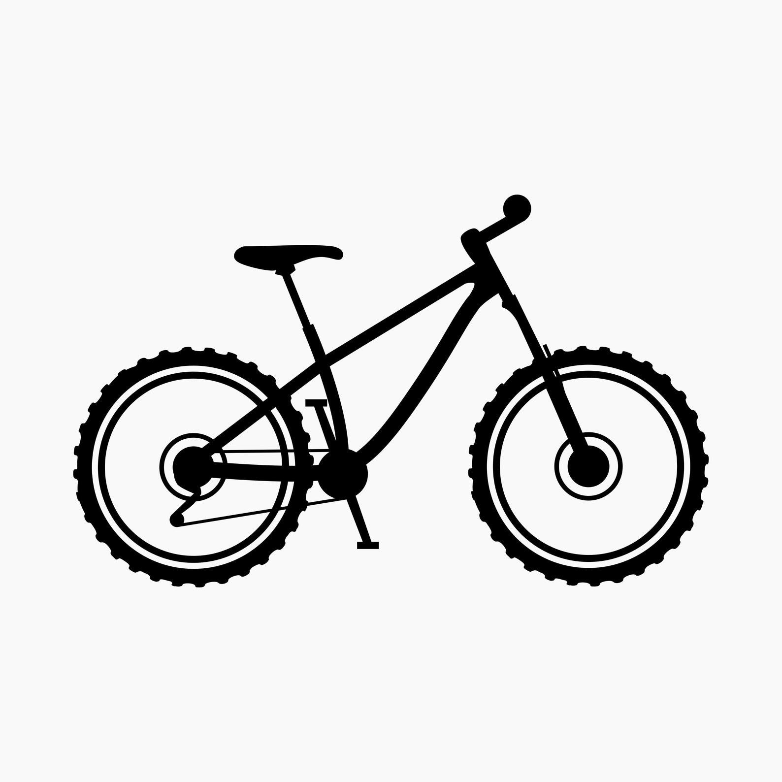 Mountain Bike Black Silhouette. Svg Png Eps Dxf Cut Files. Etsy