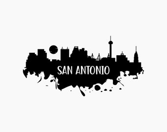 San Antonio Skyline silhouette. Svg Png Eps Dxf Cut files.