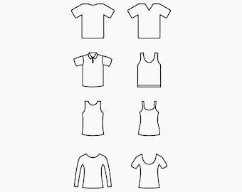T-shirt Outline. Svg Png Eps Dxf Cut files.