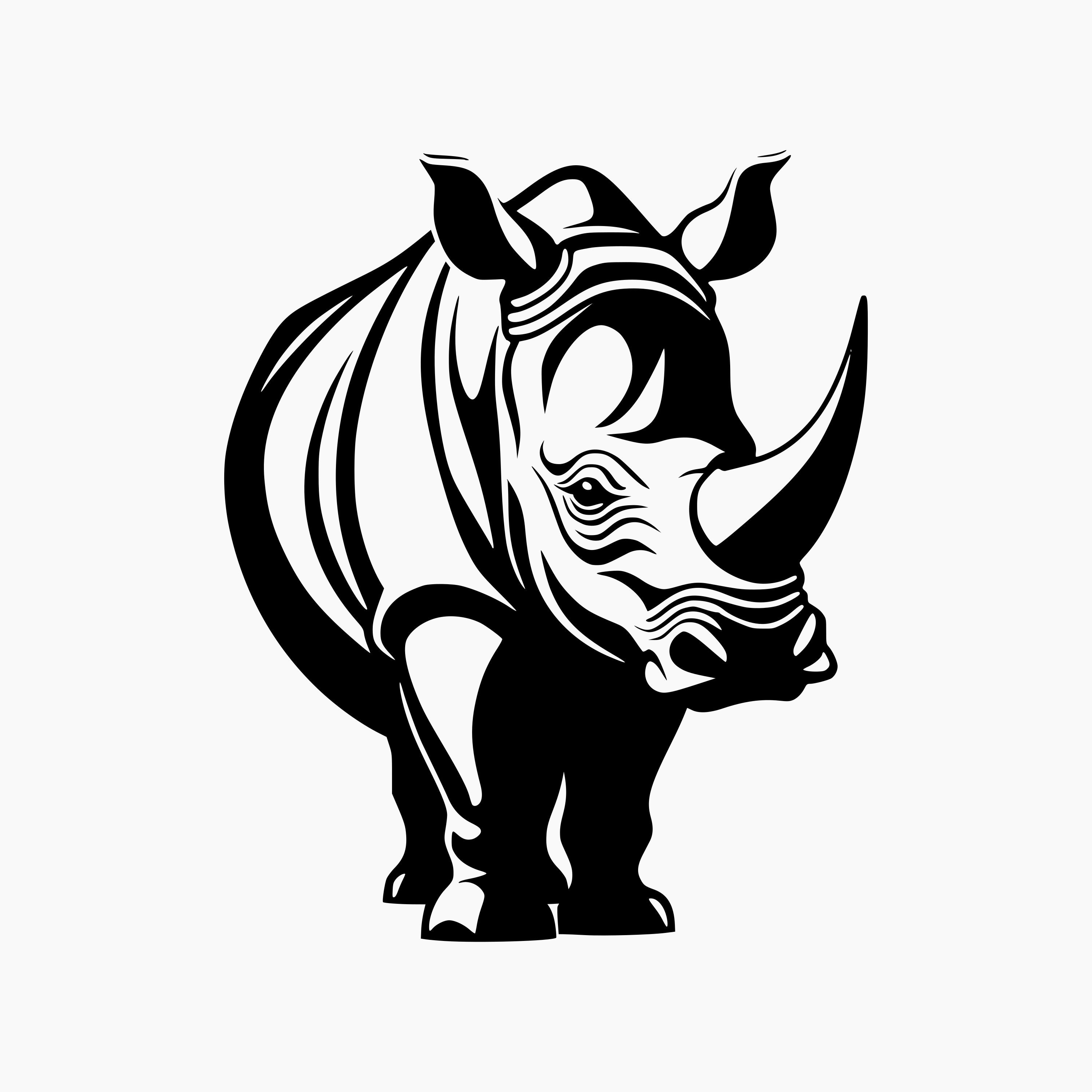 Rinoceronte. Archivos de corte Svg Png Eps Dxf. - Etsy México, image size:3000x3000