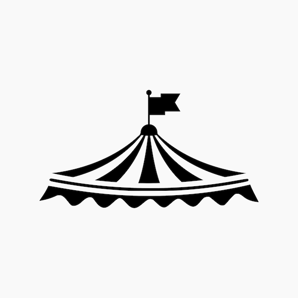 Big Top Circus Tent Carnival. Svg Png Eps Dxf Cut files.