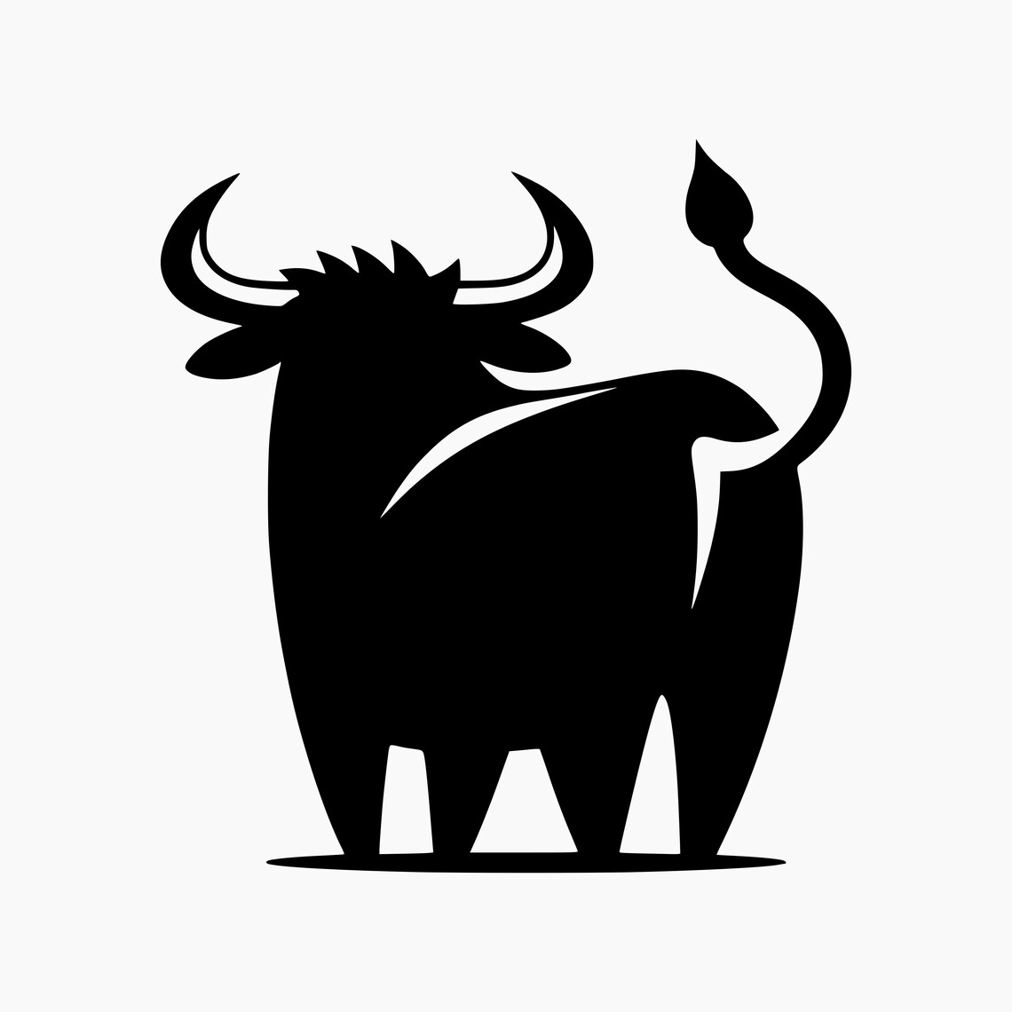 Bull Logo - Bull From Behind. Svg Png Eps Dxf Cut Files. - Etsy