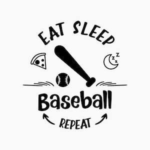 Eat Sleep Baseball Repeat. Svg Png Eps Dxf Cut files.