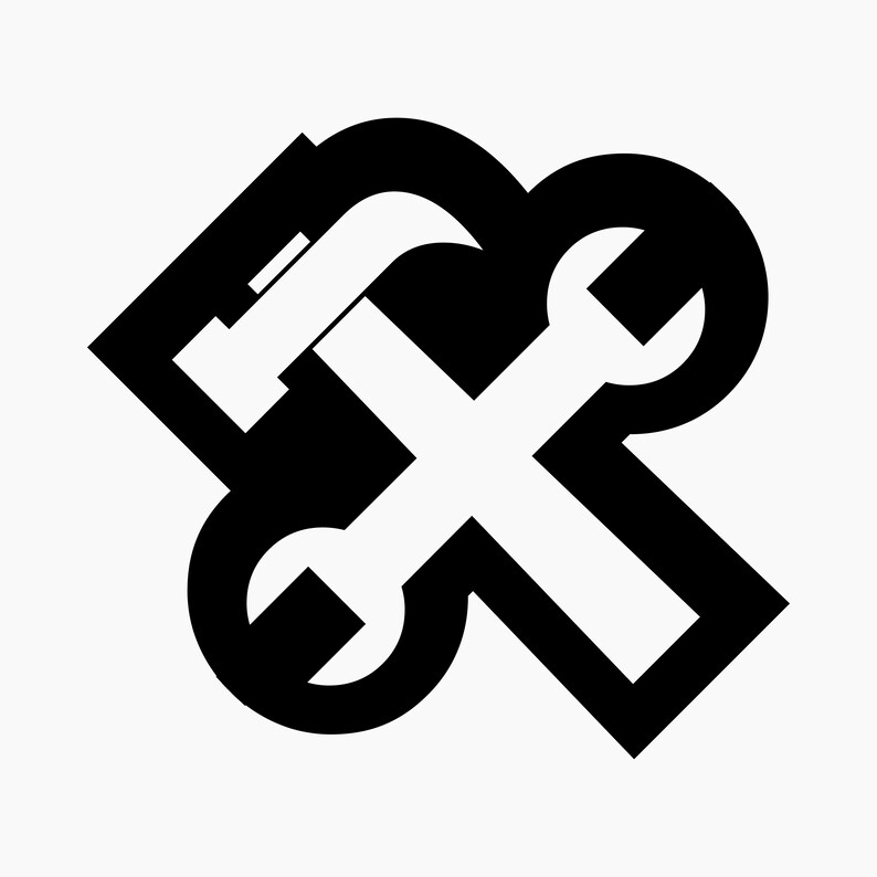 Hammer and Wrench Bold Outline. Svg Png Eps Dxf Cut Files. Etsy
