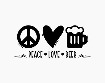 love^and^peace  Love and Peace SVG / Heart Cut File / Peace Sign / Digital