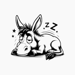 Tired Donkey. Svg Png Eps Dxf Cut files.