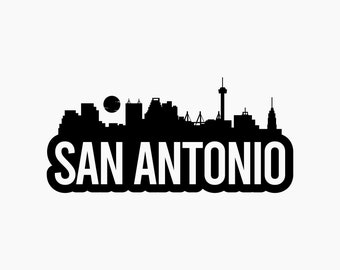 San Antonio Bold Skyline. Svg Png Eps Dxf Cut files.