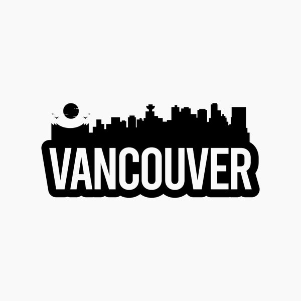 Vancouver Bold Skyline. Svg Png Eps Dxf Cut files.