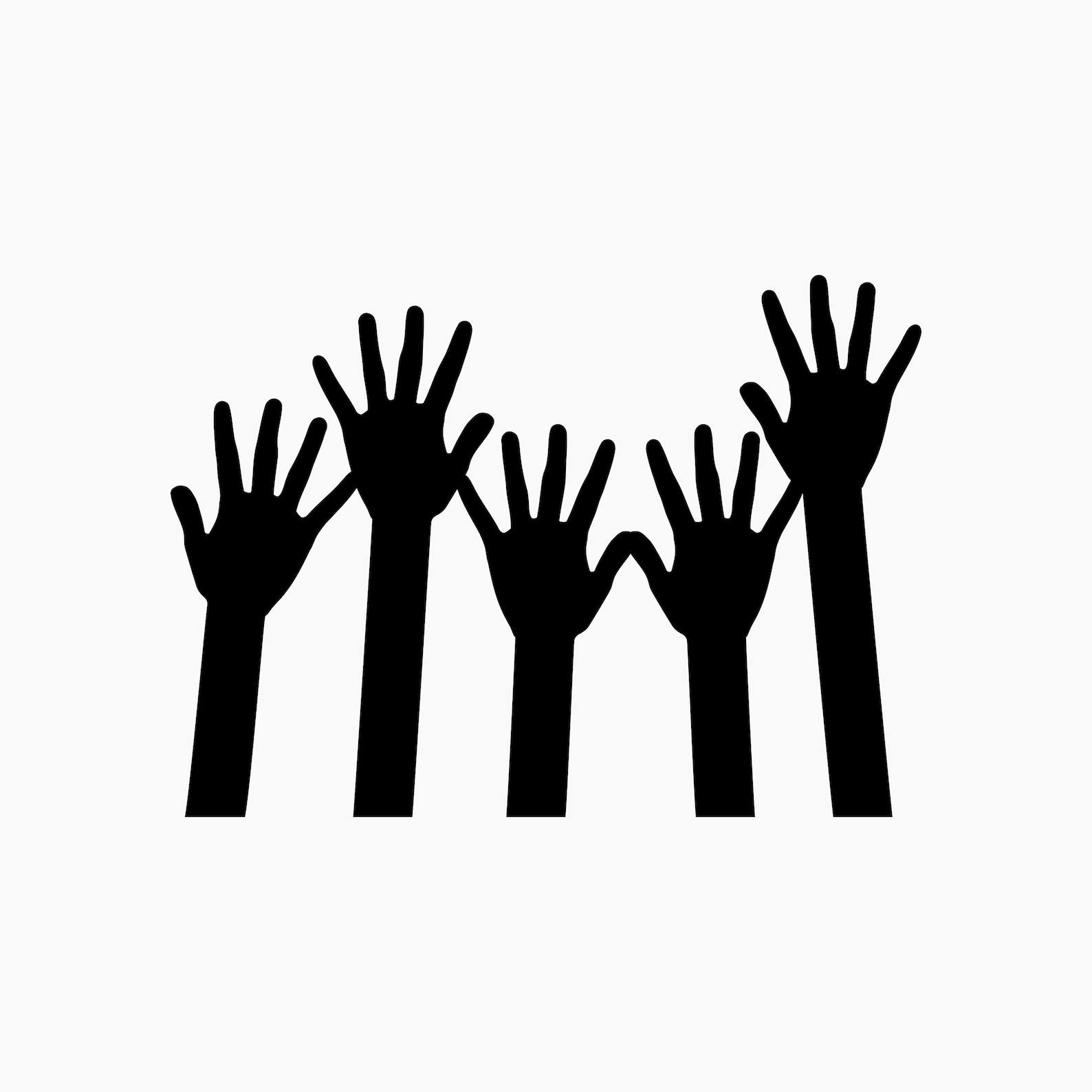 Raise Hands. Svg Png Eps Dxf Cut Files. - Etsy