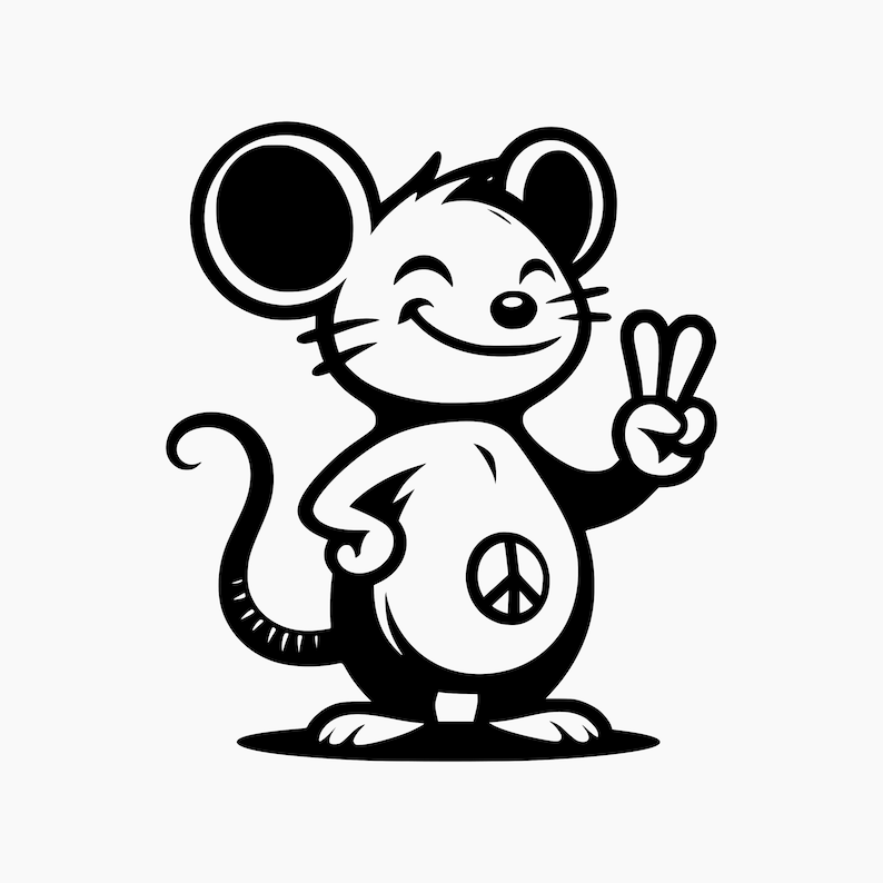 Mouse Peace Sign Animals Peace Sign SVG Bundle – Raccoon, Mouse, Hamster (cut Files) - Etsy