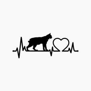 Latido del corazón de Bobcat. Svg Png Eps Dxf Cortar archivos.