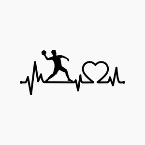 Dodgeball Heartbeat. Svg Png Eps Dxf Cut files.