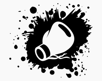 Boxing glove splat ink. Svg Png Eps Dxf Cut files.