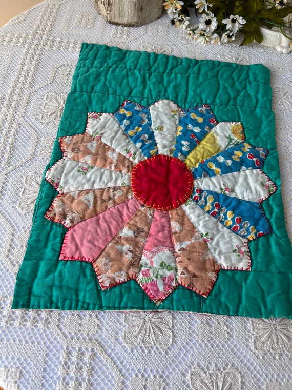 Vintage Cutter Quilt Piece / Vintage Quilt / Handmade Antique Etsy