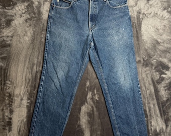 L.L. Bean Herren Classic Fit Blau Denim Jeans Größe 35x30 Gerades Bein 5-Pocket