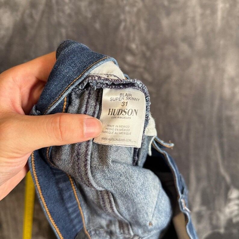 Hudson Women's Jeans Blair Super Skinny Size 31 Denim Regular Wash Five Pocket image 6