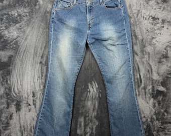 Levis 515 Nouveau Boot Cut Jeans Damen Größe 14 Blau Stretch Low Rise 818