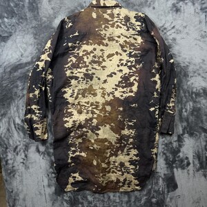 Acne Studios Shirt Kleid Damen 36 Braun Kuh Print Leinen Western Snap Front Long Bild 8