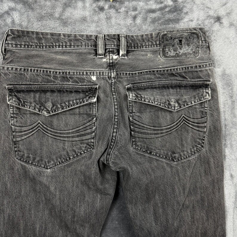 Buffalo David Bitton Jeans Mens 30 Black Straight Leg Paint Splatter Distressed image 12