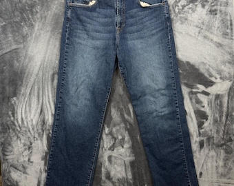 Lucky Brand Jeans Herren 36 Blau Gerades Bein Latzhose Gene Montesano 7M10525