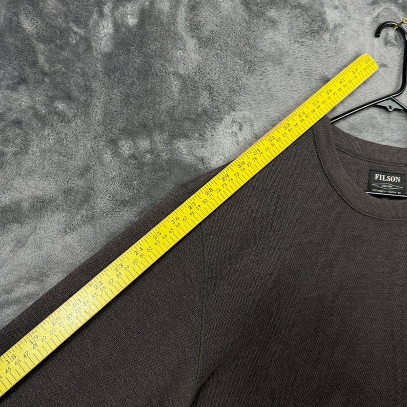 Koszulka termiczna Filson Waffle Knit męska XXL, szara, z długim rękawem i okrągłym dekoltem zdjęcie 5