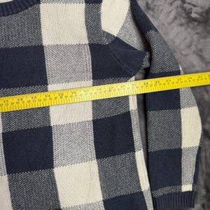 Pendleton herentrui ronde hals katoen dubbel gebreide plaid maat Large afbeelding 4