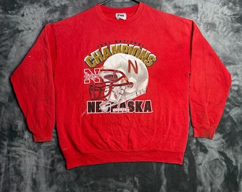 vintage NCAA CZA 1997 Champions nationaux Nebraska football pull taille X-Large